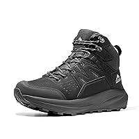 NORTIV 8 Men's Hiking Boots Waterproof Lightweight Hiking Shoes Non-Slip Outdoor Leather Boots