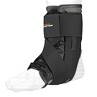 Shock Doctor Adult Ultra Wrap Lace Ankle Brace, Maximum Support, Adjustable Compression