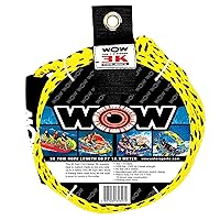 WOW Sports 3k 60 ft. Tow Rope with Floating Foam Buoy 1 2 or 3 Person Tow Rope for Boating, 17-3030