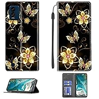 Blu View Speed 5g Case Compatible with Blu View Speed 5g B1550VL Phone Case Cover PU Leather Kickstand Magnetic Wallet Case CPT17