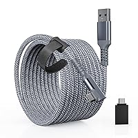 Link Cable 6M Compatible with Quest2/Pico 4, USB A to C Cable Accessories with 5Gbps Data Transfer, Nylon Braided USB3.0 Cable for VR Headset and Gaming PC