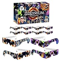 Solar Eclipse Glasses AAS Approved 2024 [12 PACK] - ISO 12312-2 & CE Certfied - Mix Animals Design