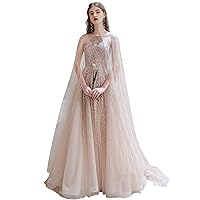 Women's Sweetheart Beaded Sequins Lace-up Tulle Evening Dress