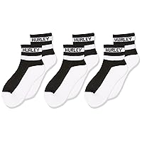 Hurley Boys' 3-Pack Active Everyday Knit Ankle Socks