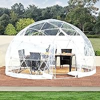 Bubble Tent Dome House Camping 12ft, Garden Outdoor Clear Shelter Geodesic 5-7 Person for Backyard Patios, Canopy Gazebos Screen House Room Lean to Greenhouse