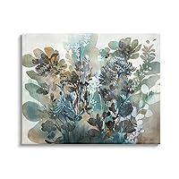 Stupell Industries Overlapping Flower Sprigs Modern Shapes Canvas Wall Art, Design by K. Nari