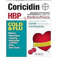Coricidin HBP Cold and Flu, 10 Count