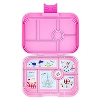 Yumbox® Original Leakproof Bento Lunch box for Kids, 5 Compartments + Dip Well, Easy-Open Latch, Just Right Portions, Removable Illustrated Tray (Fifi Pink - Paris), Ages 3-7…