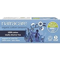 Non-Applicator 100% Organic Cotton Tampons, Regular, Totally Chlorine Free, Biodegradable and Compostable (12 Pack, 240 Tampons Total)