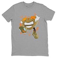 Graphic Tees Walk in Love Design Printed 5s Olive Sneaker Matching T-Shirt