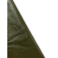 Natural Grain Cowhide Leather Skins (Olive, 20 Square Feet (Full Side))