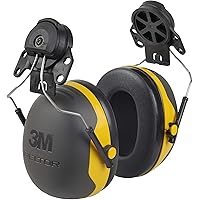 3M PELTOR Ear Muffs, Noise Protection, Hard Hat Attachment, NRR 24 dB, Construction, Manufacturing, Maintenance, Automotive, Woodworking, X2P3E,Black/Yellow