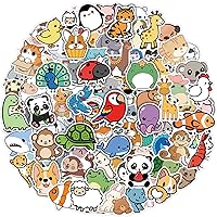 YOOEI 100 Pcs Cute Animal Stickers for Kids, Waterproof Vinyl Cute Aesthetic Stickers for Water Bottle, Skateboards and Laptop Stickers Teens Girls