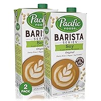 Pacific Foods Barista Series Soy Milk, Original, 32 Ounce (Pack of 2)