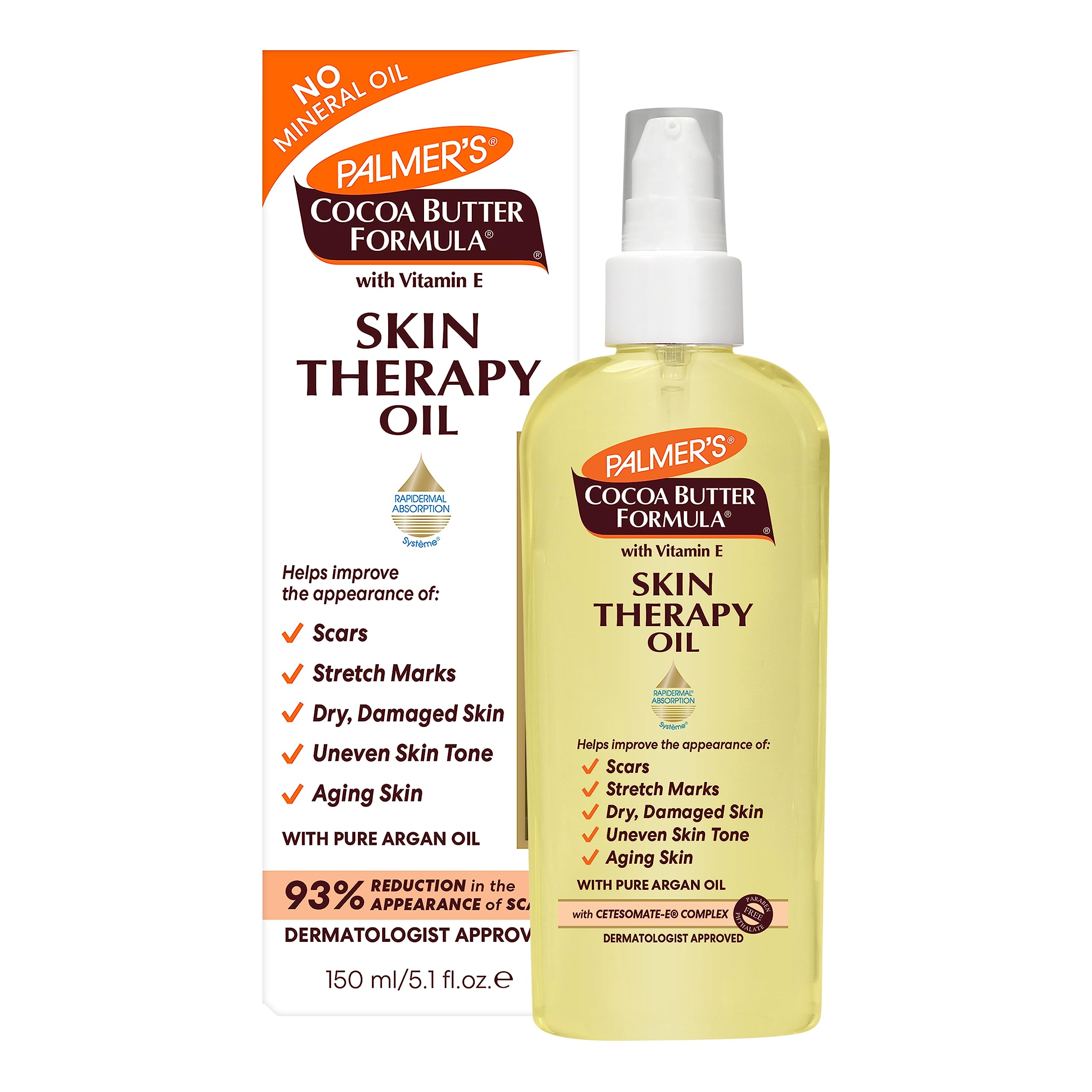 Palmer's Cocoa Butter Formula Skin Therapy Moisturizing Body Oil with Vitamin E, 5.1 Ounces