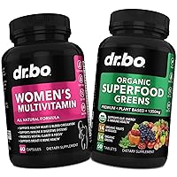 Womens Multivitamin Mineral Supplement- Organic Superfood Greens & Fruit Supplements - Women Energy Vitamin Magnesium & Zinc - Daily Super Food Fruits and Green Veggies Tablets Plus Vegetable Foods