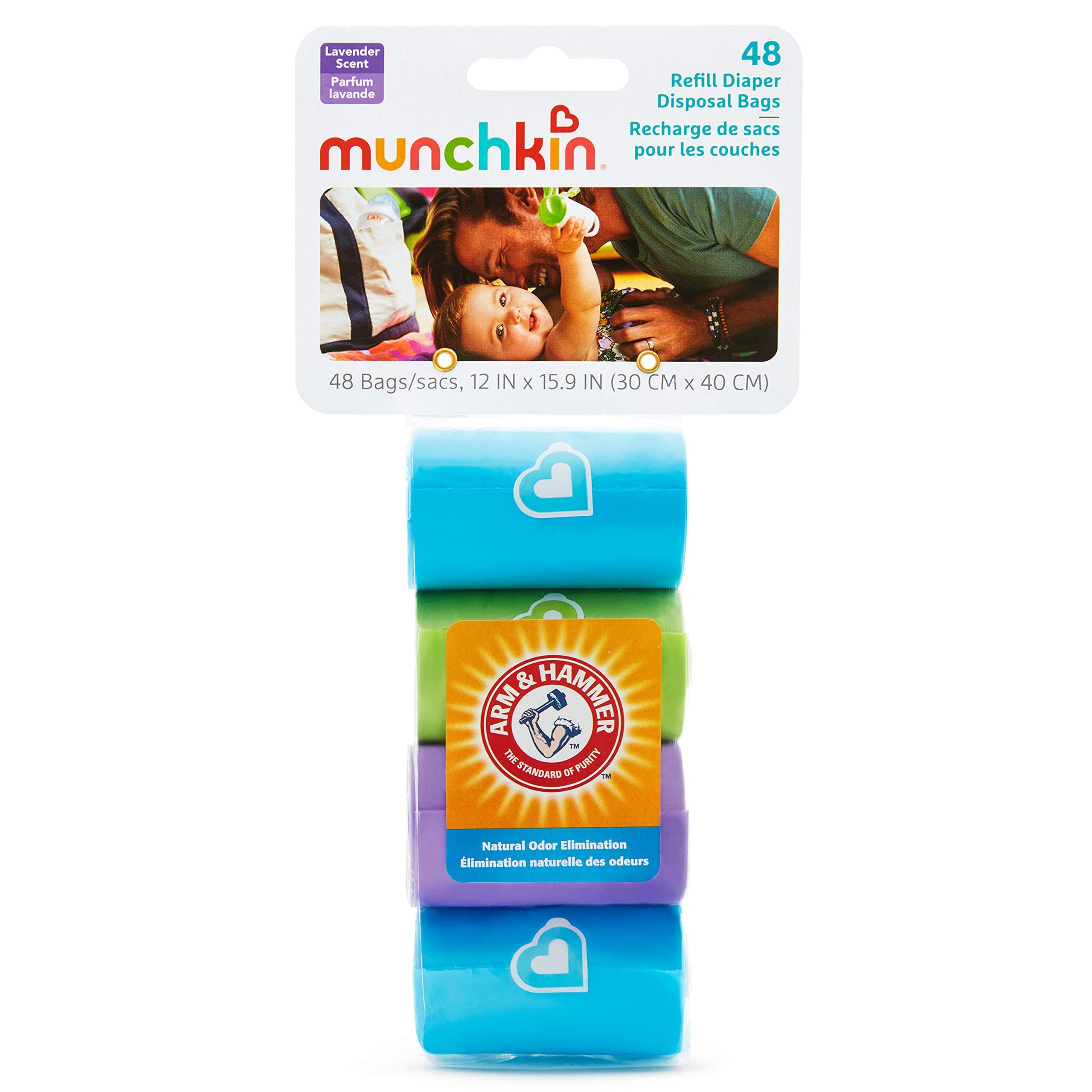 Munchkin® Arm & Hammer Diaper Bag Refills, 4 Pack, 48 Bags