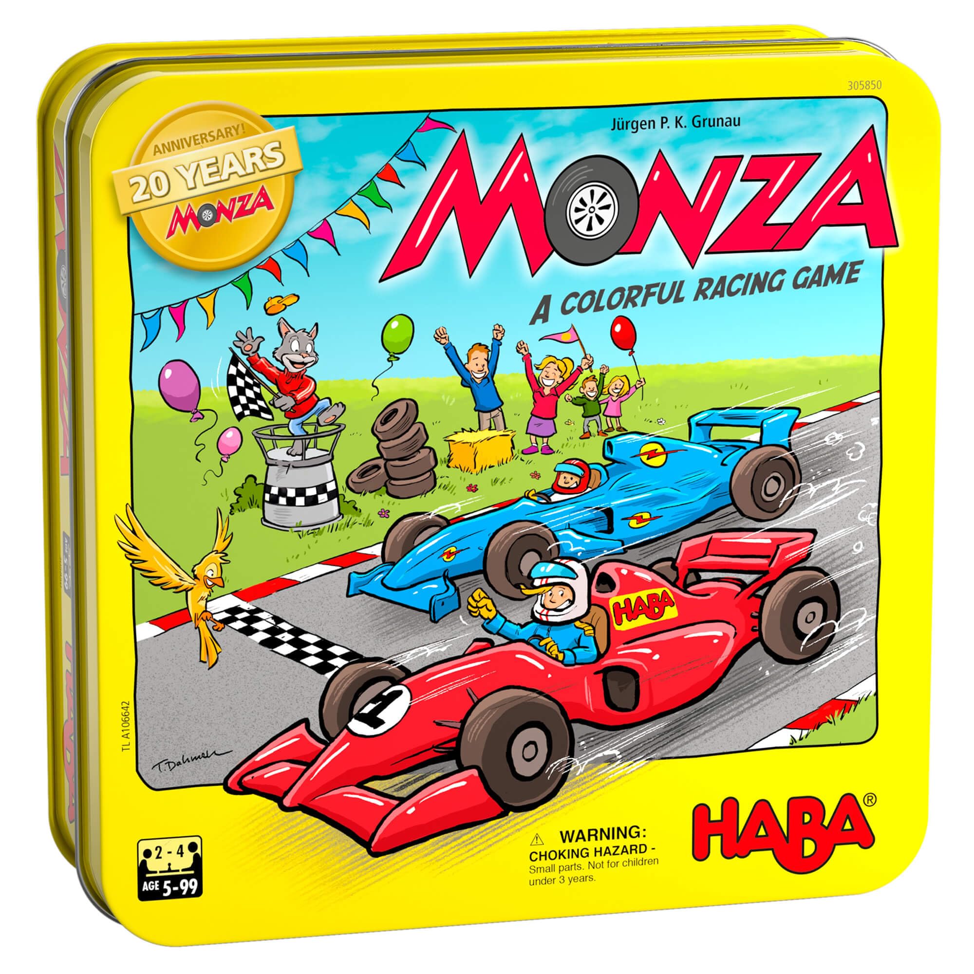 HABA Monza - A Car Racing Beginner's Board Game Encourages Thinking Skills - Ages 5 and Up (Made in Germany)