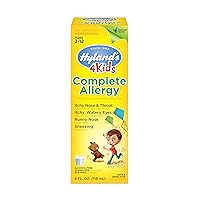 Kids Allergy Medicine by Hyland's 4Kids, Non Drowsy Childrens Complete Allergy Relief Syrup, Safe and Natural for Indoor & Outdoor, 4 Oz (Packaging May Vary)