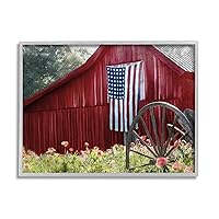 Stupell Industries Country Farm Meadow Americana Giclee Framed Wall Art, Design by Kim Allen