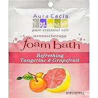 Aura Cacia Tangerine and Grapefruit Aromatherapy Foam Bath, 2.5 Ounce - 6 per case.6