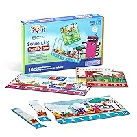 Learning Resources Numberblocks Sequencing Puzzle Set, Numberblocks Jigsaw Puzzle, Maths Jigsaw Puzzle, 10 Double-Sided Educational Puzzles in a Box (20 Puzzles), Ages 3+