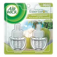 Scented Oil Plug in Air Freshener, Coconut Breeze Scent, Twin Refills, 0.67 Ounce