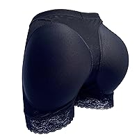 BIMEI Seamless Lace Butt Lifter Enhancer Hip Padded Panties Butt Pads for Bigger Butt Boyshort Underwear
