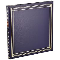 Pioneer Photo Albums MP-300/BB 300-Pocket Post Bound Leatherette Cover Photo Album for 3.5 by 5.25-Inch Prints, Bay Blue