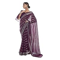 Wine Cocktail Indian Sequin Saree Sari Blouse Women/Girls AR_SW3