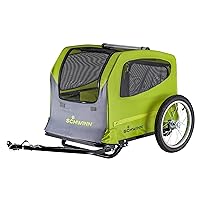 Schwinn Rascal Bike Dog Trailer, Carrier for Small and Large Pets, Easy Folding Cart Frame, Quick Release Wheel, Universal Bicycle Coupler, Washable Non-Slip Lining