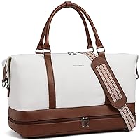 BOSTANTEN Laptop Tote Bag for Women Canvas Work Bag Professional 15.6 inch Briefcase Large Capacity Handbag Slim Business Office Purse and Weekender Bags for Women Canvas Travel Duffel Bag Large
