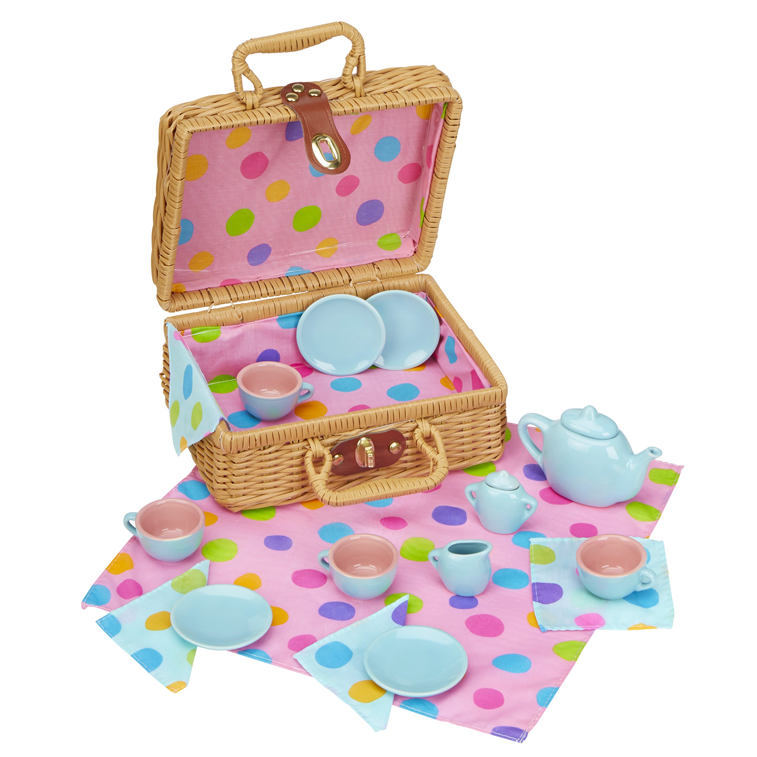 ALEX Toys Pretend & Play, Tea Set Basket, 709W