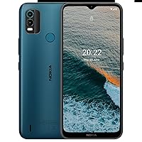 Nokia C21 Plus | Android 11 (Go Edition) | Unlocked GSM Smartphone | 2-Day Battery | Dual SIM | 2/64GB | 6.52-Inch Screen | Cyan | Not Compatible with Verizon or AT&T