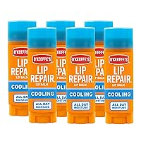 O'Keeffe's Cooling Relief Lip Repair Lip Balm for Dry, Cracked Lips, Stick, (Pack of 6)