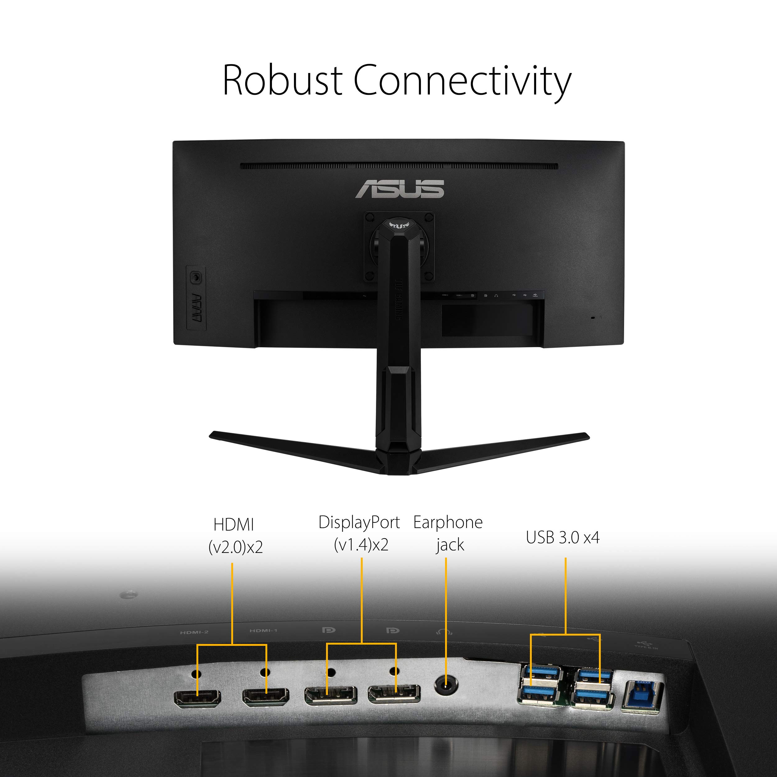 ASUS TUF Gaming VG34VQL1B 34 inches Curved HDR Monitor, WQHD (3440x1440), 165Hz, 1ms (Renewed)