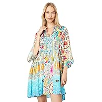 Johnny Was Women's Mixi Printed Cover Up Dress Kaftan
