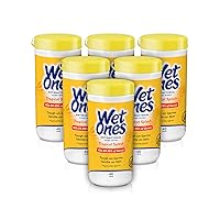 Wet Ones Antibacterial Hand Wipes, Tropical Splash Wipes | Antibacterial Wipes, Hand Sanitizer Wipes, Wet Ones Wipes, 40 ct. Canister (6 pack)