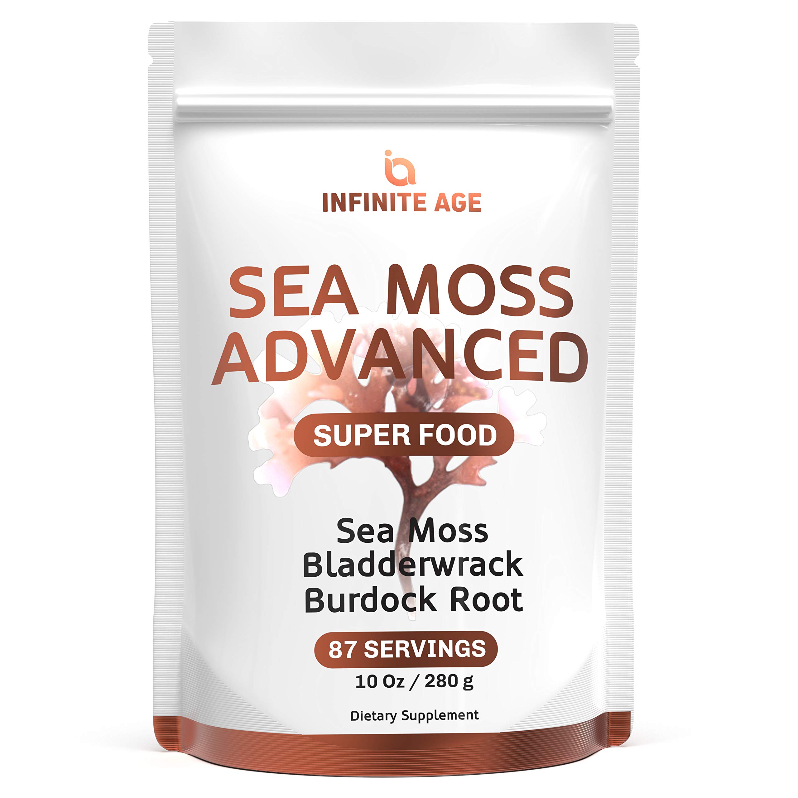 Mua Infinite Age Sea Moss Powder with Bladderwrack & Burdock Root - Derived  from Wlidcrafted Irish Sea Moss Organic Raw – For Skin, Thyroid, Joint &  Immunity Support - Superfood Vitamin Powder