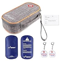 Insulin Travel Cooler Bag, with 2 Ice Packs (2024 Larger Design) Insulated Diabetic Organizer Medicine Case (X-Large)