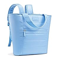 Fit & Fresh Insulated Cooler Bag, Leak Proof Waterproof Beach Cooler Backpack For Women, 18 Can Soft Insulated Cooler Tote Bag For Travel, Lunch Bag for Women, Beach Bag & Travel Bag, Cornflower