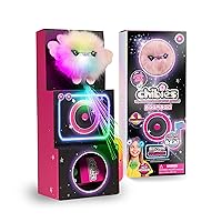 WOW! PODS Chibies Boom Box - Mysty | Cute Fluffy Party Pets That Flash to The Beat of Music | Interactive Animal Soft Toy Characters, Pink