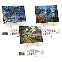 Paint by Numbers for Adults: Beginner to Advanced Number Painting Kit - Fun DIY Adult Arts and Crafts Projects - Kit Includes - 16