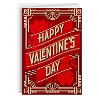 Hallmark Bulk Happy Valentine's Day Cards (40 Cards with Envelopes) Red Art Deco