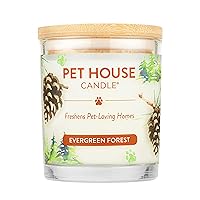 One Fur All Pet House Candle - Evergreen Forest - 100% Plant-Based Wax Candle - Pet Odor Eliminator for Home - Non-Toxic & Eco-Friendly Air Freshening Scented Candles