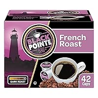 Black Pointe Bay Coffee, French Roast, Dark Roast, 42 Count Single Serve Coffee Pods for Keurig K-Cup Brewers