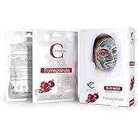 Purifying Clay Mask (Pomegranate - Pack of 6) - A Gift From Nature, Helps to Tighten and Firm the Skin, Effective Against Blackheads, Suitable for all Skin Types