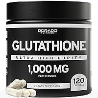 Glutathione Supplement 1000mg (120 Capsules) - Ultra High Strength Capsules - 98%+ Highly Purified and Bioavailable - Reduced Glutathione Supplement - Third Party Tested - USA Made - Non GMO - Vegan