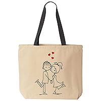 Crazy In Love Tote Valentines Day Gift Cotton Canvas Wedding Anniversary Bag