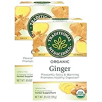 Traditional Medicinals Organic Ginger Herbal Tea - 16 Count (Pack of 2)